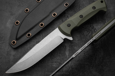 LARGE TACTICAL KNIFE INGUL 2 OLIVE N690 GREG FORGE