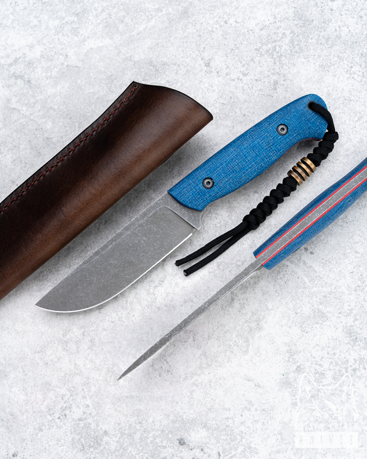 SURVIVAL KNIFE WIDOW MINI 5 MICARTA BLUE D2 TD